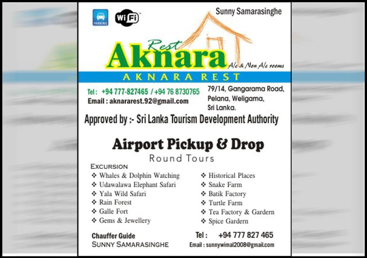 Aknara Rest Hotell Weligama Eksteriør bilde